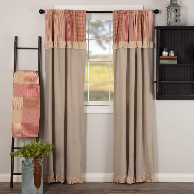 VHC Brands Sawyer Mill Curtain, Panel 63X36, Red Country Home & Garden > Decor > Window Treatments > Curtains & Drapes VHC Brands Red Country Panel 84x40 