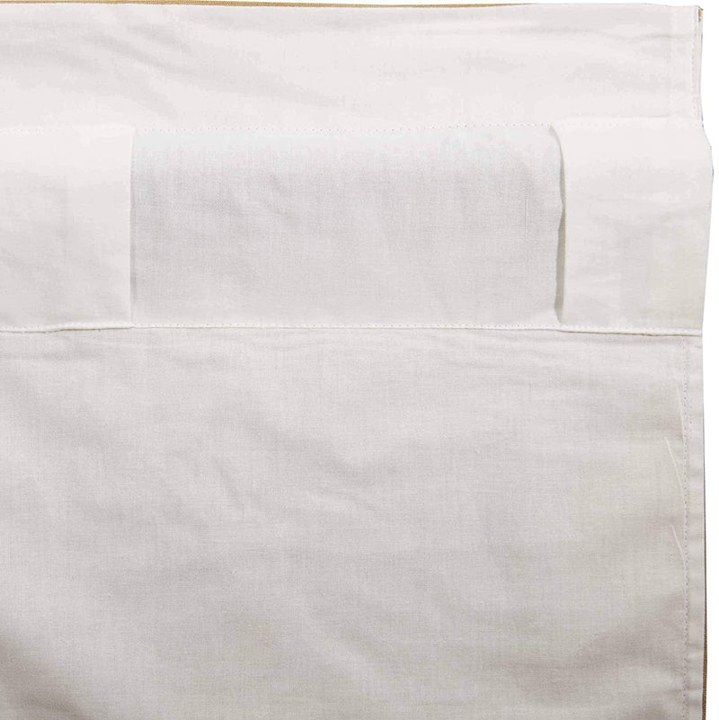 VHC Brands Simple Life Flax Solid Color Cotton Linen Blend Farmhouse Curtains Rod Pocket Drawstring Ties Prairie Panel Pair, Khaki Tan Home & Garden > Decor > Window Treatments > Curtains & Drapes VHC Brands   