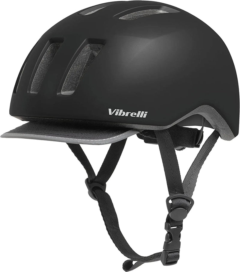 Vibrelli Commuter Bike Helmet for Men & Women - Detachable Reflective Visor - Adult Unisex Urban Bicycle Helmet