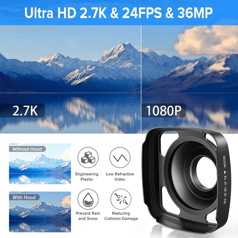 Video Camera Camcorder 2.7K Ultra HD YouTube Vlogging Camera 36MP IR Night Vision Digital Camera Recorder 16X Digital Zoom 3 inch IPS Touch Screen Video Camcorder with Microphone Handheld Stabilizer Cameras & Optics > Cameras > Video Cameras Actinow   