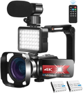 Video Camera Camcorder with Microphone 56.0MP Real 4K Camcorder WiFi Camera Live Streaming Webcam Recorder YouTube Vlogging Camera Video Recorder Photography Stabilizer Remote Control, 2 Batteries Cameras & Optics > Cameras > Video Cameras KOMERY Red  
