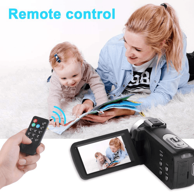 Video Camera Camcorder with Microphone 56.0MP Real 4K Camcorder WiFi Camera Live Streaming Webcam Recorder YouTube Vlogging Camera Video Recorder Photography Stabilizer Remote Control, 2 Batteries Cameras & Optics > Cameras > Video Cameras KOMERY   