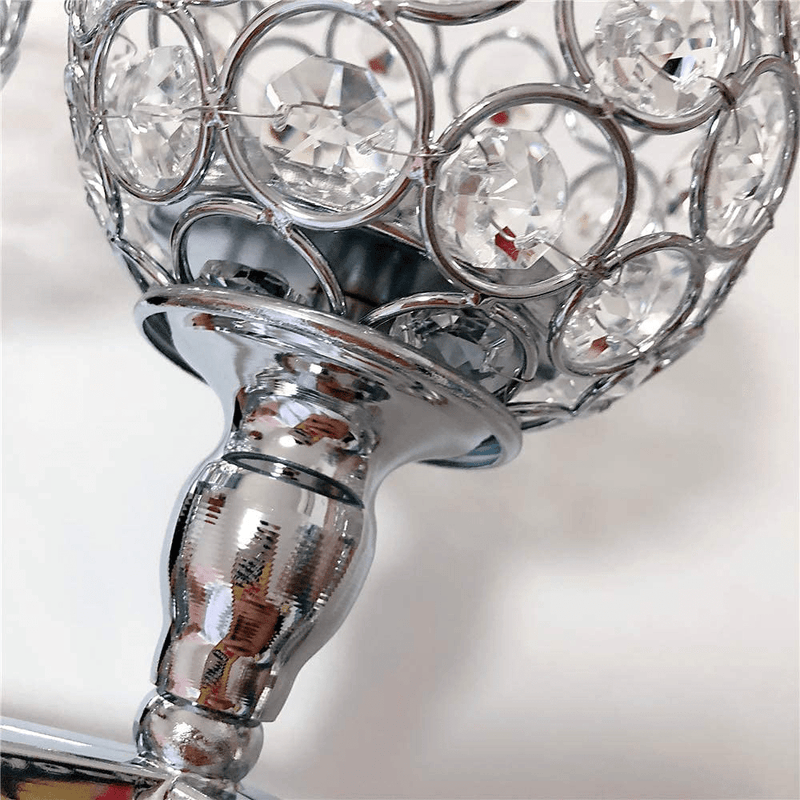 Vidisan Crystal Candle Holders 3 Arms Silver Crystal Candelabras,Candle Holder, Crystal Table Centerpieces for Wedding ,Buffet Cabinet Candelabra Ornaments,Gift Home & Garden > Decor > Home Fragrance Accessories > Candle Holders Vsen Co; Ltd   