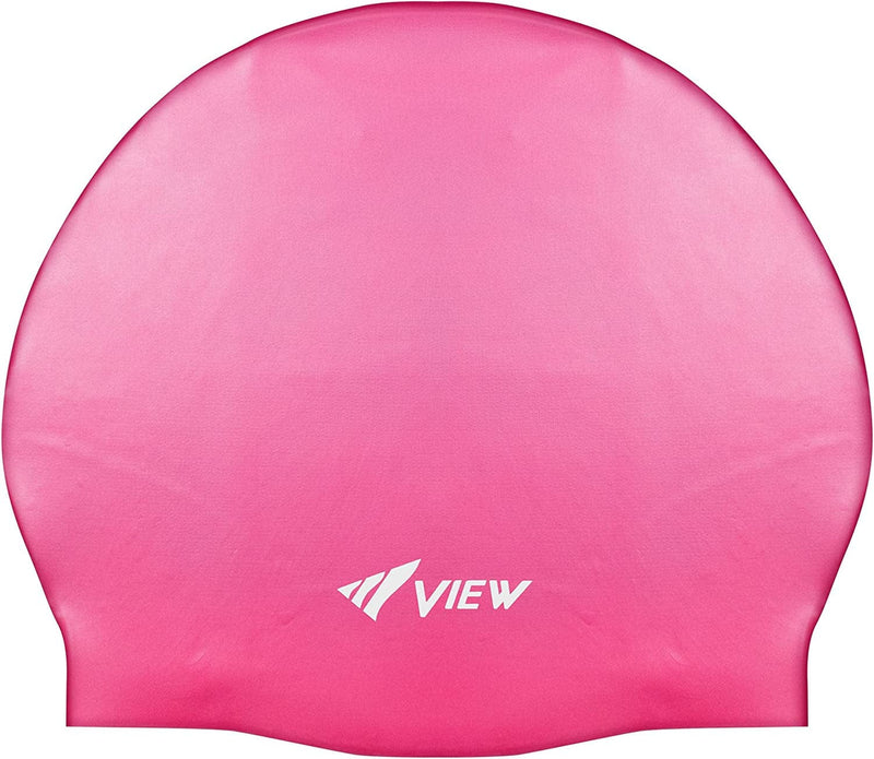 VIEW Swimming Gear Silicone Swim Cap Sporting Goods > Outdoor Recreation > Boating & Water Sports > Swimming > Swim Caps Tusa Flash Pink  