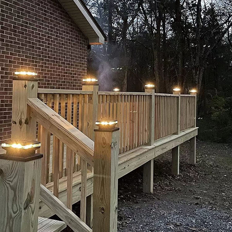 Viewsun 8 Pack Solar Post Lights, Outdoor Fence Post Cap Light Solar Powered Caps for Deck, Patio, Garden Decor, Warm White High Brightness SMD LED Lighting, Lamp Fits for 4X4 or 6X6 Wooden Posts Home & Garden > Lighting > Lamps Viewsun   
