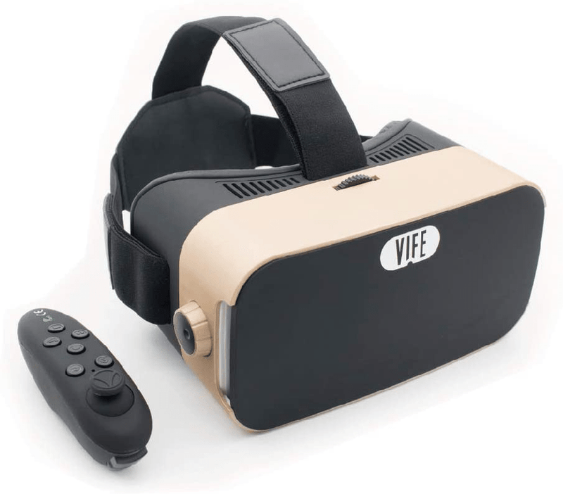 VIFE, Virtual Reality Headset ,3D VR Glasses for Mobile Games and Video & Movies,with Bluetooth Remote Controller,Compatible 3.5-6 inch iPhone/Android Phone,Including iPhone,Samsung, LC etc (White) Electronics > Electronics Accessories > Computer Components > Input Devices > Game Controllers VIFE Golden / Black or White Col Remote  