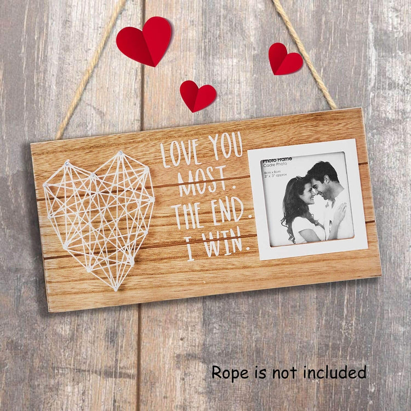 VILIGHT Birthday Gifts for Girlfriend Boyfriend - I Love You Gifts for Him Her - Romantic Couples Picture Frame with Heart for 3X3 Photo Home & Garden > Decor > Picture Frames VILIGHT   
