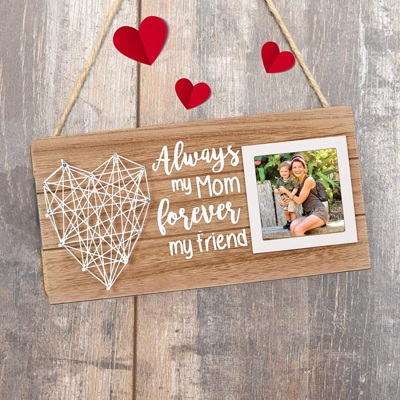 VILIGHT Birthday Gifts for Mom from Daughter Son - Mother of the Bride Groom Gifts - Rustic Picture Frame - 3X3 Photo Home & Garden > Decor > Picture Frames VILIGHT   