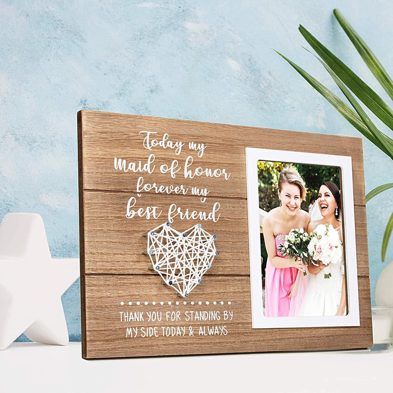 Vilight Bridesmaid Gifts - Maid of Honor Gift Rustic Picture Frame - 4X6 Inches Photo Home & Garden > Decor > Picture Frames VILIGHT   