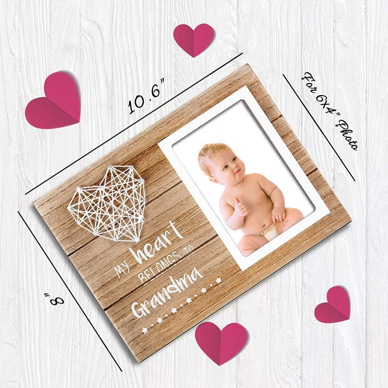 VILIGHT Grandma'S Picture Frame - First Time Granny Gifts for Nana - Pregnancy Announcement Gift for New Grandmother - 4X6 Inches Photo Home & Garden > Decor > Picture Frames VILIGHT   