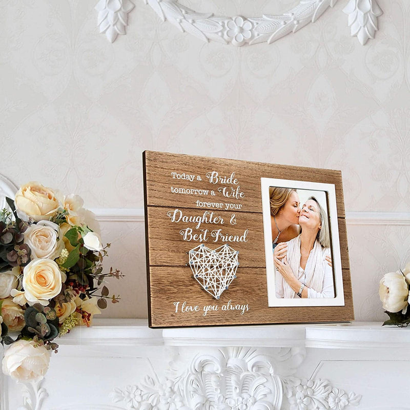Vilight Mother of Bride Gifts from Daughter - Mom Wedding Picture Frame - Today a Bride, Tomorrow a Wife, Forever Your Daughter & Best Friend - 4X6 Photo Home & Garden > Decor > Picture Frames VILIGHT   