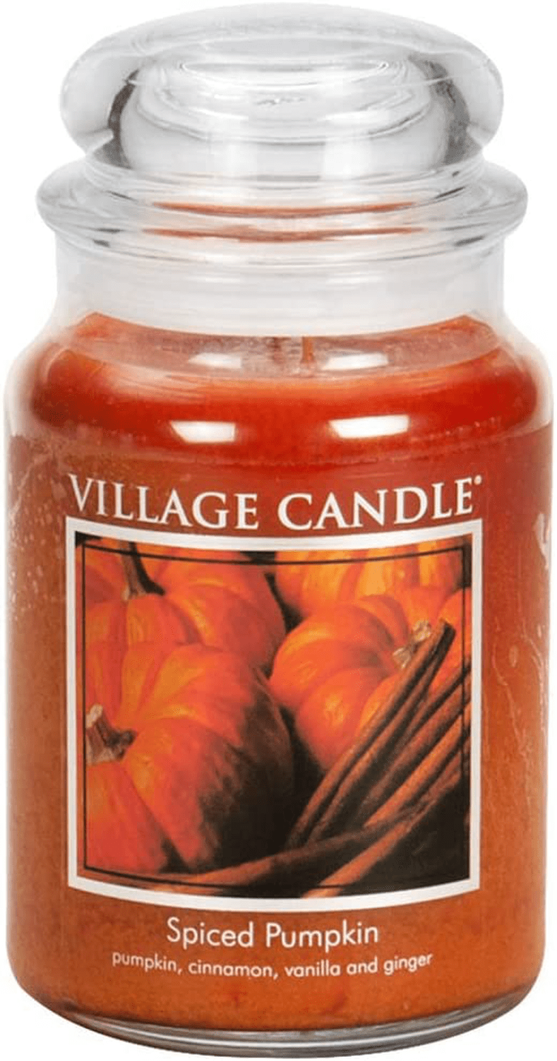 Village Candle Spiced Pumpkin Large Apothecary Jar, Scented Candle, 21.25 oz. Home & Garden > Decor > Seasonal & Holiday Decorations& Garden > Decor > Seasonal & Holiday Decorations Village Candle   