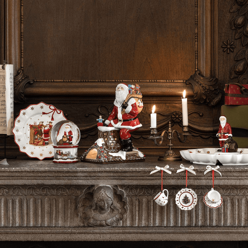 Villeroy & Boch Christmas Toy's Memory Santa on Roof, Multicoloured, 23.5 x 17 x 32 cm, Hard Porcelain, Multi-Colour, One Size, Tealight Home & Garden > Decor > Home Fragrance Accessories > Candle Holders Villeroy & Boch   