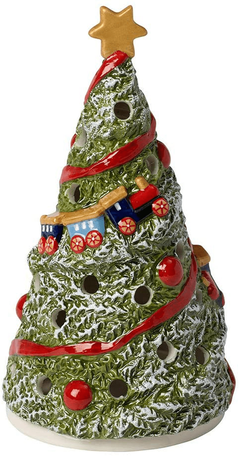 Villeroy & Boch Christmas Toy's Memory Santa on Roof, Multicoloured, 23.5 x 17 x 32 cm, Hard Porcelain, Multi-Colour, One Size, Tealight Home & Garden > Decor > Home Fragrance Accessories > Candle Holders Villeroy & Boch Tree Tealight 
