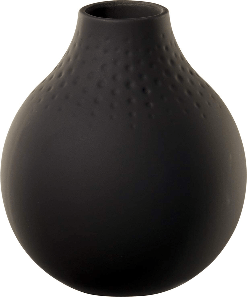Villeroy & Boch Collier Blanc Tall Vase : Perle, 6.25 in, White Home & Garden > Decor > Vases Villeroy & Boch Black 4.25 in 