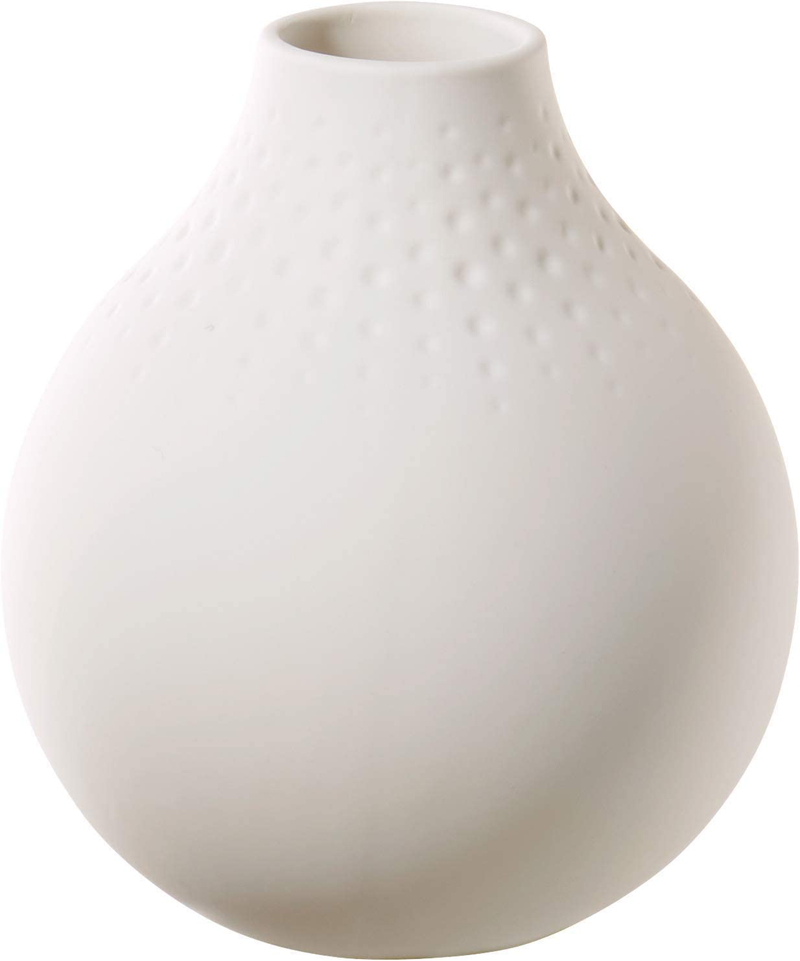 Villeroy & Boch Collier Blanc Tall Vase : Perle, 6.25 in, White Home & Garden > Decor > Vases Villeroy & Boch White 4.25 in 