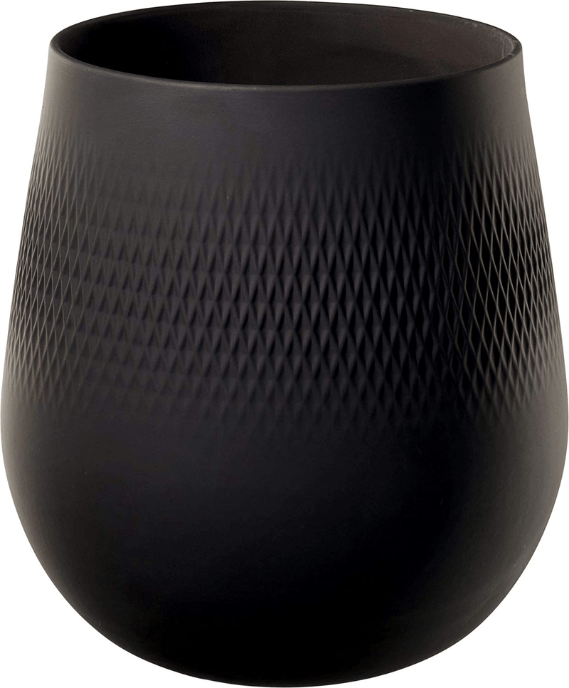 Villeroy & Boch Collier Blanc Tall Vase : Perle, 6.25 in, White Home & Garden > Decor > Vases Villeroy & Boch Black 8 in 