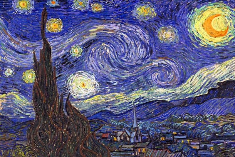 Vincent Van Gogh the Starry Night Van Gogh Wall Art Impressionist Painting Style Nature Forest Wall Decor Landscape Night Sky Poster Starry Night Decor Fine Art Cool Wall Decor Art Print Poster 36X24 Home & Garden > Decor > Artwork > Posters, Prints, & Visual Artwork Poster Foundry   