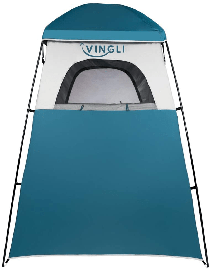 VINGLI 6.7FT Shower Tent, Changing Room Tent for Portable Toilet, with Mesh Floor and Carrying Bag, Lightweight & Sturdy, Perfecr for Camping, Boat, Dressing Outdoor or Indoor Sporting Goods > Outdoor Recreation > Camping & Hiking > Portable Toilets & Showers VINGLI   