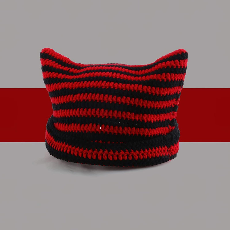 Vintage Beanies Women Fox Hat Grunge Accessories Slouchy Beanies for Women Crochet Hats for Women
