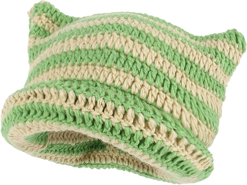 Vintage Beanies Women Fox Hat Grunge Accessories Slouchy Beanies for Women Crochet Hats for Women