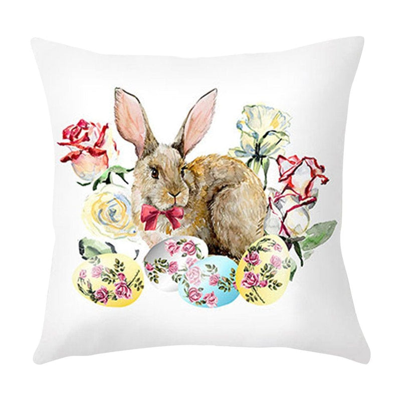 Vintage Easter Decor Easter Pillowcase Living Room Sofa Bedroom Decoration Pillowcase Easter Home Decorations Home & Garden > Decor > Seasonal & Holiday Decorations KOL DEALS One Size C 