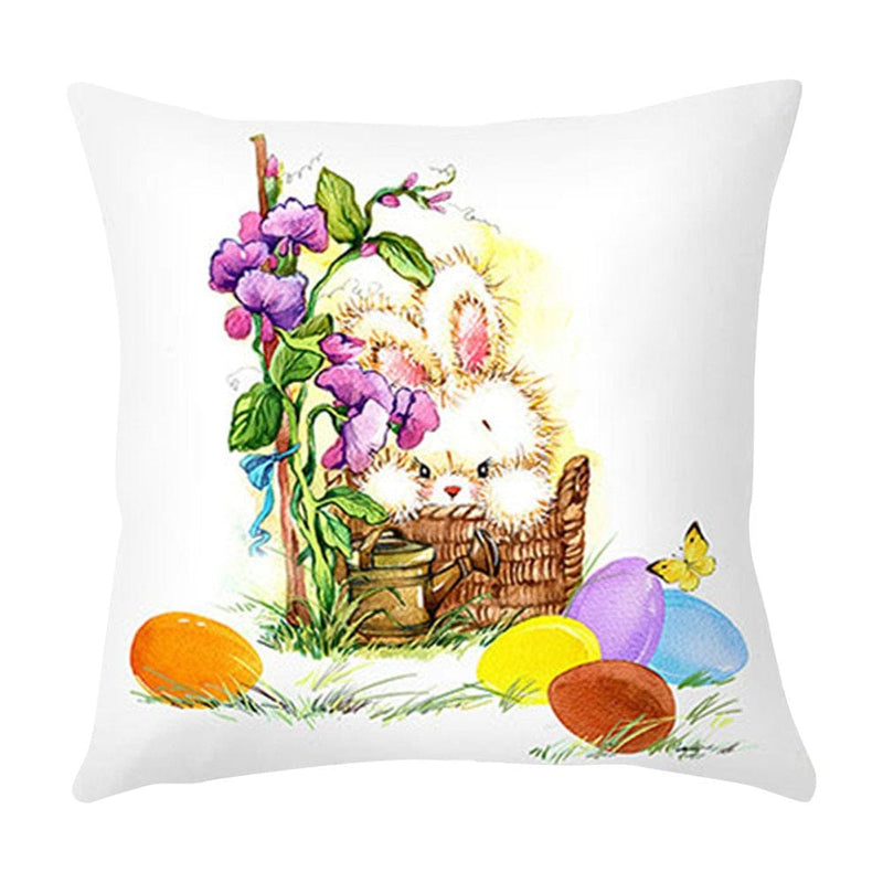 Vintage Easter Decor Easter Pillowcase Living Room Sofa Bedroom Decoration Pillowcase Easter Home Decorations Home & Garden > Decor > Seasonal & Holiday Decorations KOL DEALS One Size D 