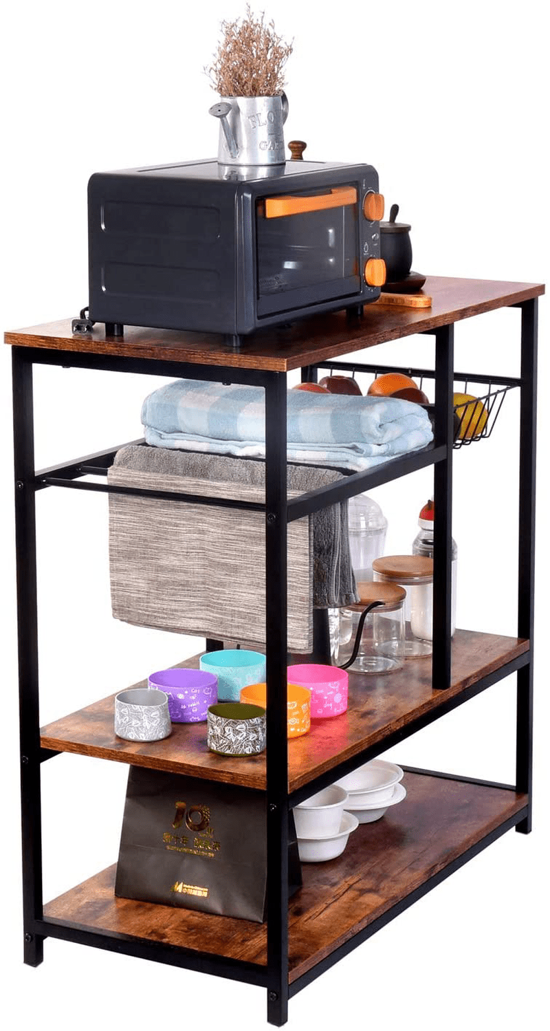 Vintage Kitchen Baker'S Rack Utility Storage Shelf Stand Organizer Coffee Workstation, 31.5×15.75×32 Inches Home & Garden > Kitchen & Dining > Food Storage Unknown   