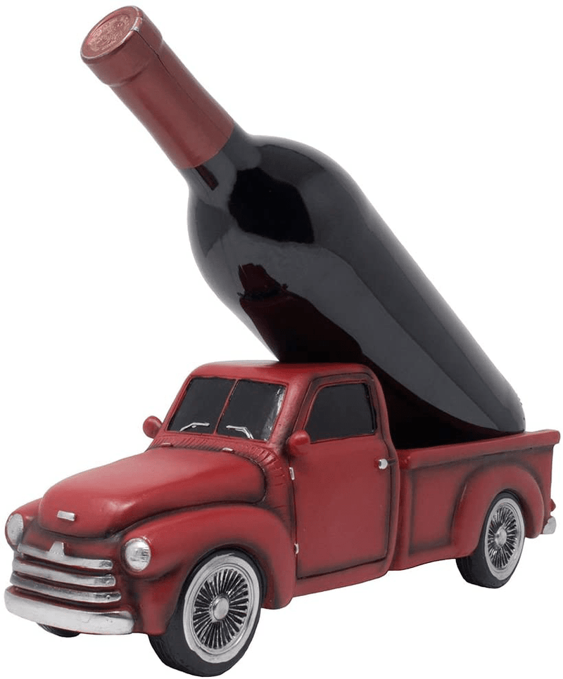 Vintage Pickup Truck Wine Bottle Holder Statue or Decorative Wine Rack in Antique Look for Old Fashioned Farm Country Kitchen Decor Sculptures and Rustic Bar Decorations or Classic Gifts for Farmers Home & Garden > Decor > Seasonal & Holiday Decorations Home 'n Gifts Default Title  