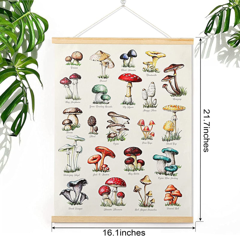 Vintage Posters Plant Wall Art Prints Cottagecore Decor, Mushroom Posters Cactus Wall Art Print Fungi Decor, Rustic Botanical Hanging Posters for Bedroom Room Aesthetic Decors Frames, 16X22Inch X3Pcs Home & Garden > Decor > Artwork > Posters, Prints, & Visual Artwork Armindou   