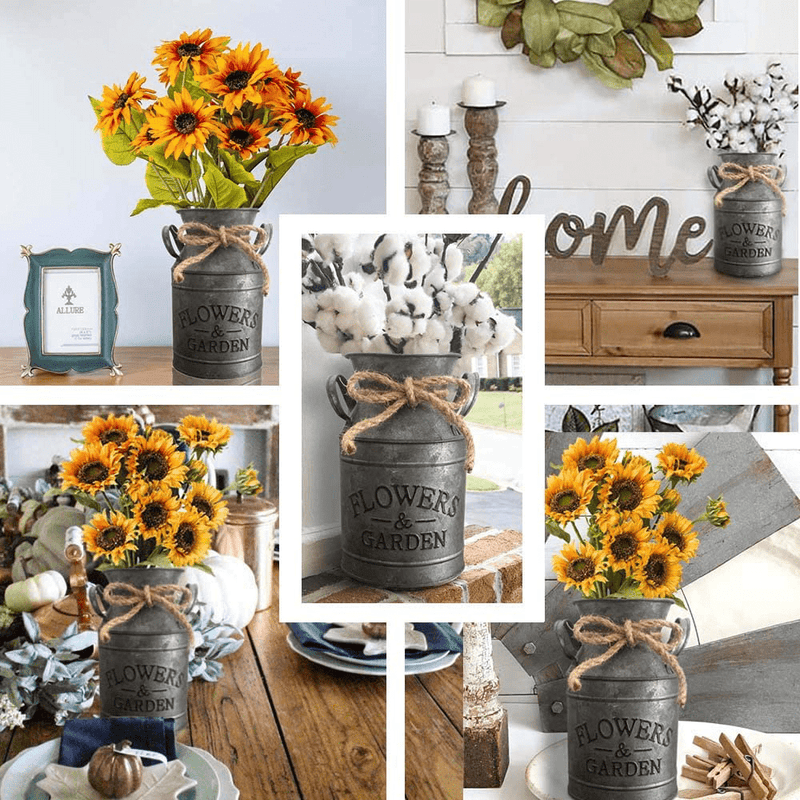 Vintage Rustic Antique Decorative Flower Vase Milk Tin Can for Centerpieces, Home Decor or Gift Home & Garden > Decor > Vases Koriste   