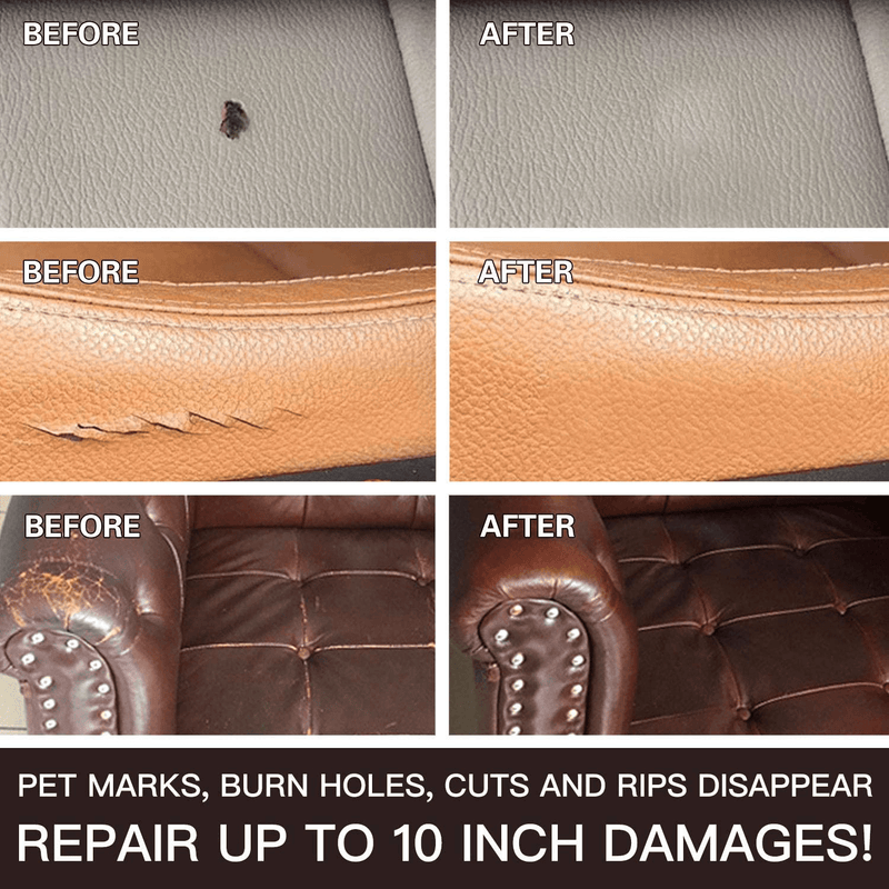 Vinyl and Leather Repair Kit for Couches | P Leather Leather Repair Paint Gel for Sofa, Jacket, Furniture, Car Seats, Purse. Perfect Color Matching for Genuine, Bonded, PU, Faux Leather  ARCSSAI   