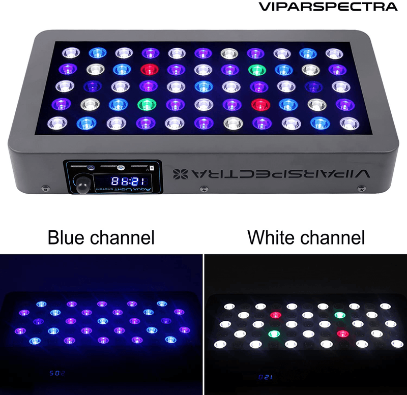 VIPARSPECTRA Timer Control Dimmable 165W 300W LED Aquarium Light Full Spectrum for Grow Coral Reef Marine Fish Tank LPS/SPS