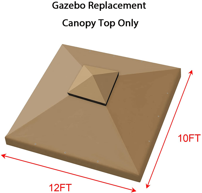 viragzas Gazebo Replacement Canopy Top Cover Patio Outdoor Tent 2-Tier Canopy Roof for Lowe's Allen Roth 10' x 12' Gazebo Cover