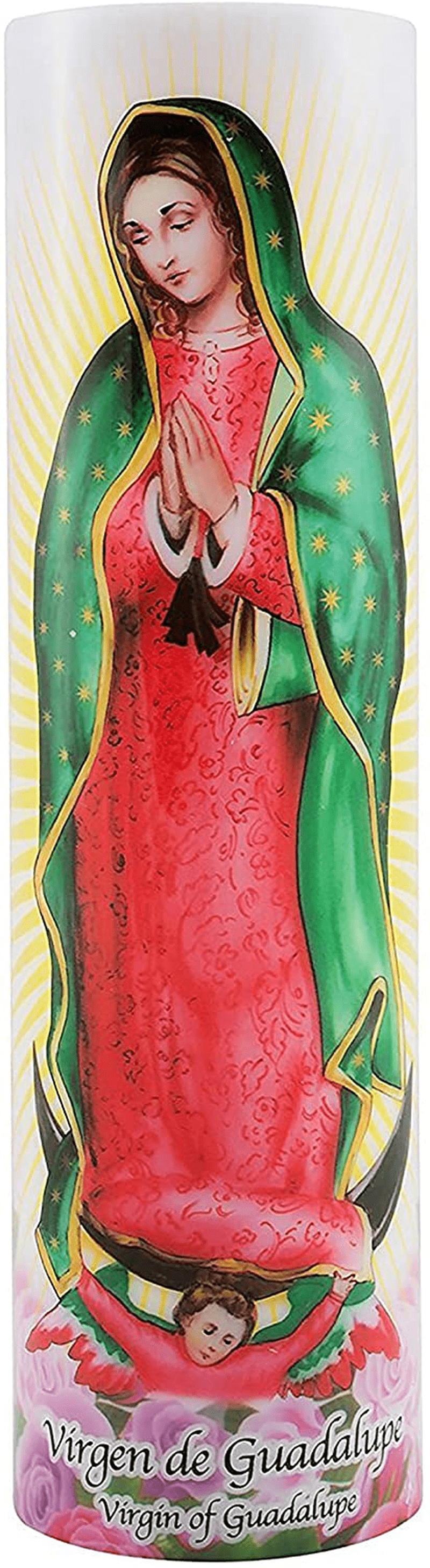 Virgin of Guadalupe Flameless LED Prayer Candle, Unique Religious Decoration, Gift Idea for Mothers Day, Birthday, or Any Holiday Home & Garden > Decor > Home Fragrances > Candles Stonebriar Virgin of Guadalupe  
