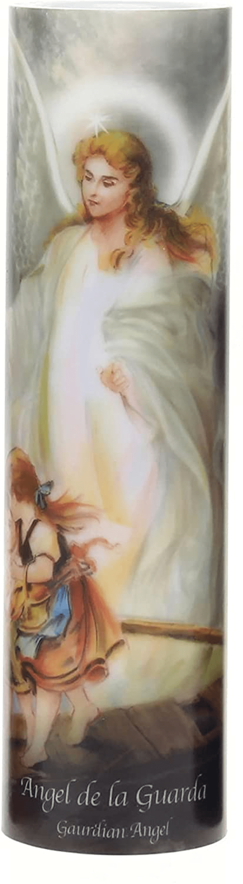 Virgin of Guadalupe Flameless LED Prayer Candle, Unique Religious Decoration, Gift Idea for Mothers Day, Birthday, or Any Holiday Home & Garden > Decor > Home Fragrances > Candles Stonebriar Guardian Angel  
