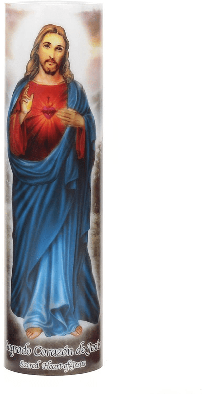 Virgin of Guadalupe Flameless LED Prayer Candle, Unique Religious Decoration, Gift Idea for Mothers Day, Birthday, or Any Holiday Home & Garden > Decor > Home Fragrances > Candles Stonebriar Jesus  