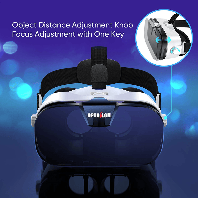Virtual Reality Headset, OPTOSLON 3D VR Glasses for Mobile Games and Movies, Compatible 4.7-6.2 inch iPhone/Android Phone, Including iPhone XS/X/8/8Plus/7/7Plu Electronics > Electronics Accessories > Computer Components > Input Devices > Game Controllers OPTOSLON   