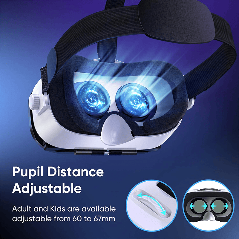 Virtual Reality Headset, OPTOSLON 3D VR Glasses for Mobile Games and Movies, Compatible 4.7-6.2 inch iPhone/Android Phone, Including iPhone XS/X/8/8Plus/7/7Plu