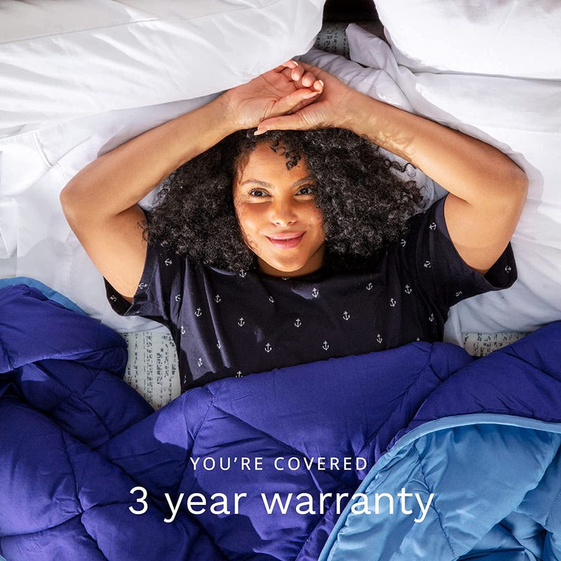 Viscosoft down Alternative Reversible Comforter Twin/Twin XL - Breathable Premium Extra Long Soft Microfiber Light Blue / Navy Home & Garden > Linens & Bedding > Bedding > Quilts & Comforters ViscoSoft   