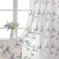 VISIONTEX Sheer White Curtains, Embroidered Damask Khaki Floral Rod Pocket Pair, See through Breathable Drapes for Bedroom, Kitchen, Living Room, Set of 2, Width 54 X Length 84 Inches Home & Garden > Decor > Window Treatments > Curtains & Drapes VISIONTEX Tulip-iron Grey 54 x 63 Inch 