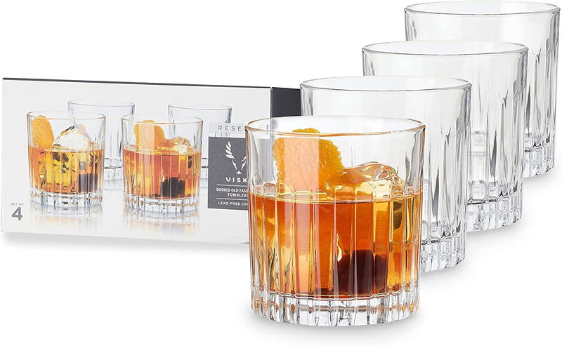 Viski Crystal Highball Glasses - European Crafted Collins Glasses Set of 4 - 14Oz Cocktail Glass for Wedding or Anniversary and Special Occasions Gift Ideas Home & Garden > Kitchen & Dining > Tableware > Drinkware Viski DOF Tumblers  