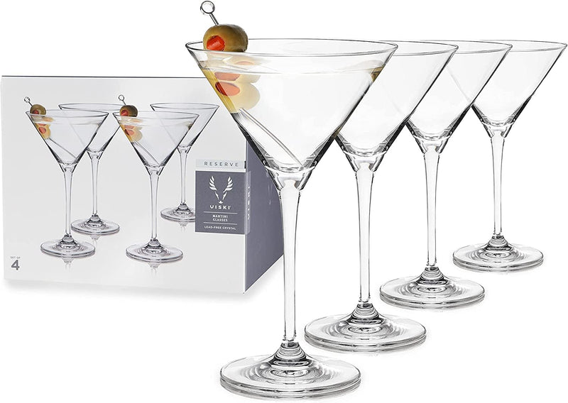 Viski Crystal Highball Glasses - European Crafted Collins Glasses Set of 4 - 14Oz Cocktail Glass for Wedding or Anniversary and Special Occasions Gift Ideas Home & Garden > Kitchen & Dining > Tableware > Drinkware Viski Martini Glasses  