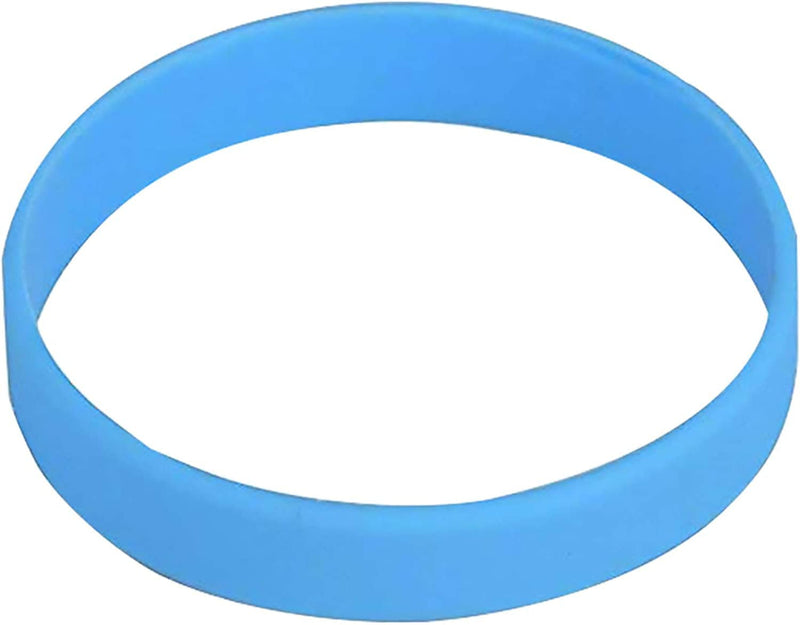 Vitalite Silicone Bracelets Blank Rubber Wristbands,50Pcs/Pack Party Accessories Sporting Goods > Outdoor Recreation > Winter Sports & Activities Vitalite Skyblue Adult-8" 