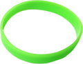 Vitalite Silicone Bracelets Blank Rubber Wristbands,50Pcs/Pack Party Accessories Sporting Goods > Outdoor Recreation > Winter Sports & Activities Vitalite Fluorescent green Adult-8" 