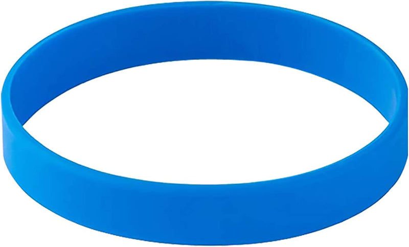 Vitalite Silicone Bracelets Blank Rubber Wristbands,50Pcs/Pack Party Accessories Sporting Goods > Outdoor Recreation > Winter Sports & Activities Vitalite Blue Adult-8" 