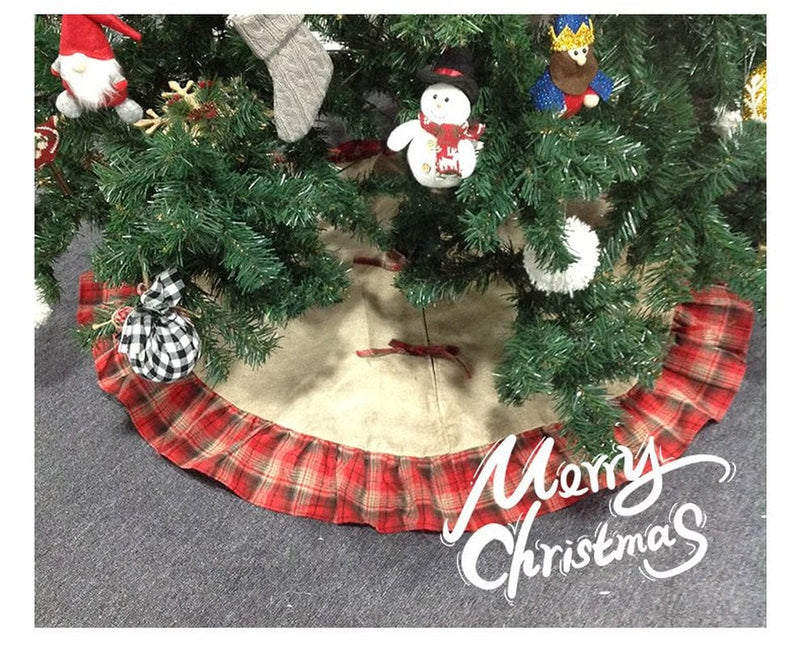 Vive Comb Multi-Color Jute Christmas Tree Skirt, 48" Home & Garden > Decor > Seasonal & Holiday Decorations > Christmas Tree Skirts VIVECOMB   