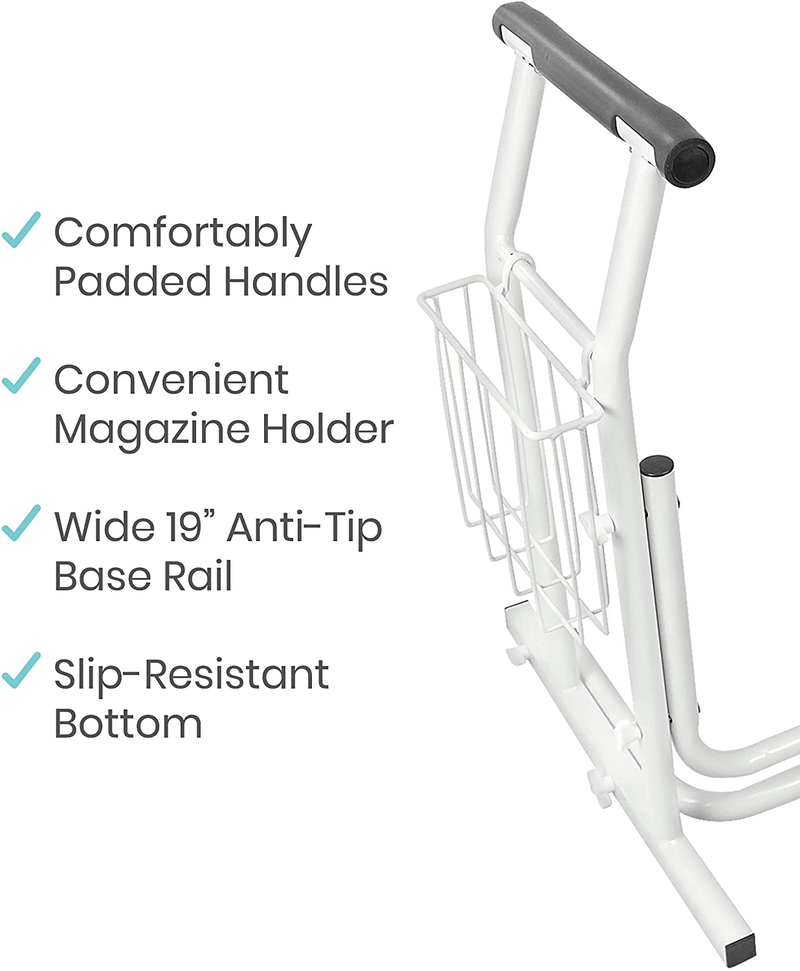 Vive Stand Alone Toilet Rail - Medical Bathroom Safety Assist Frame with Support Grab Bar Handles & Railings for Elderly, Senior, Handicap & Disabled - Freestanding Commode Stability Handrails Sporting Goods > Outdoor Recreation > Camping & Hiking > Portable Toilets & Showers Vive   
