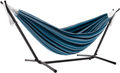 Vivere Double Cotton Hammock with Space Saving Steel Stand, Tropical (450 lb Capacity - Premium Carry Bag Included) Home & Garden > Lawn & Garden > Outdoor Living > Hammocks Vivere Blue Lagoon  