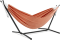 Vivere Double Cotton Hammock with Space Saving Steel Stand, Tropical (450 lb Capacity - Premium Carry Bag Included) Home & Garden > Lawn & Garden > Outdoor Living > Hammocks Vivere Coral  